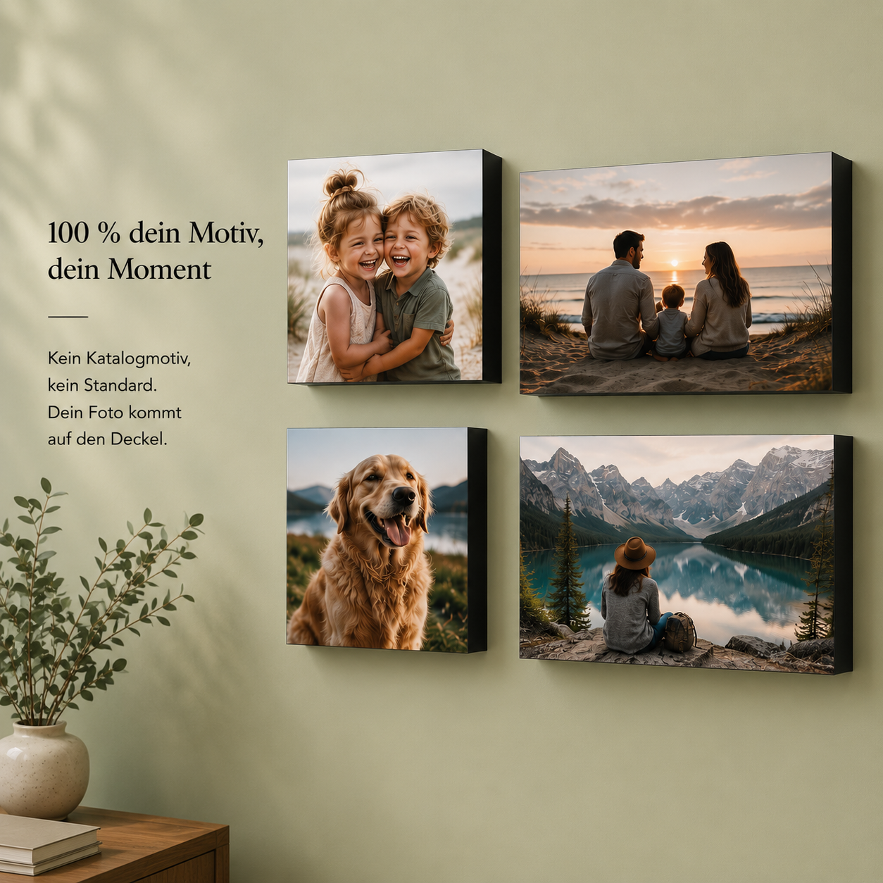 Magnetische Fotowand ohne Bohren mit deinen Fotos Einsteiger Set