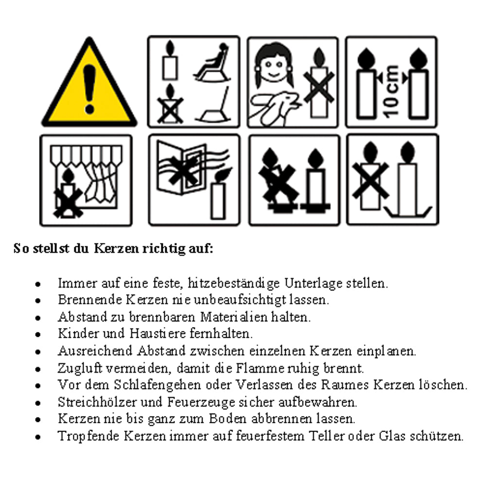 Sicherheitshinweise Kerzen