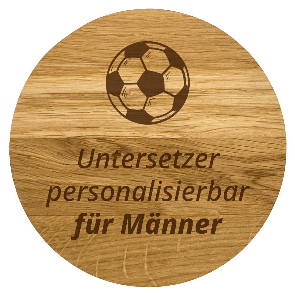 Personalisierbarer Untersetzer für Männer