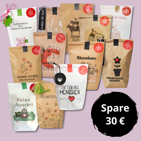 Kleinigkeiten Vorrats Deal: 12 Mitbringsel im praktischen Geschenke-Set